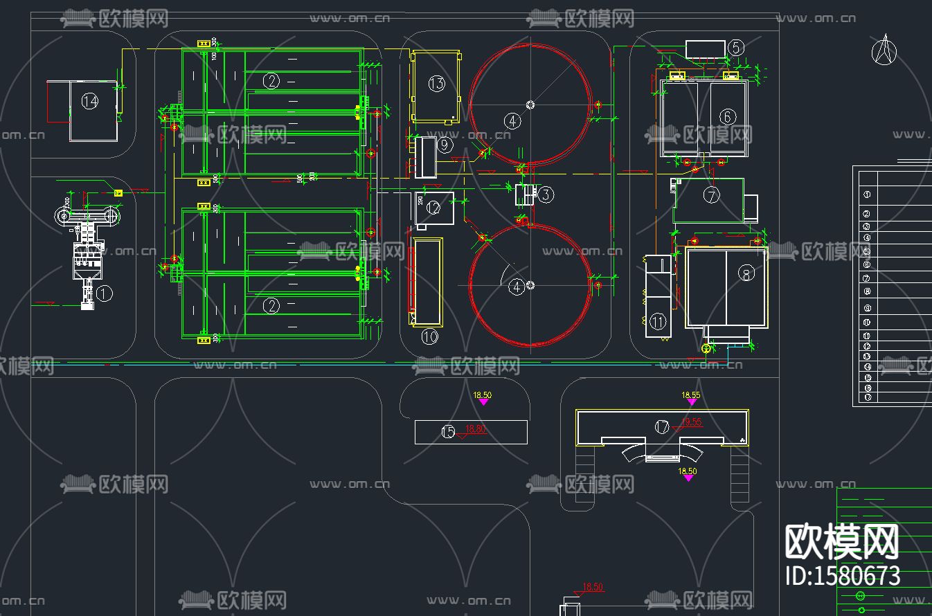 污水处理节点大样下载（渲染图1）