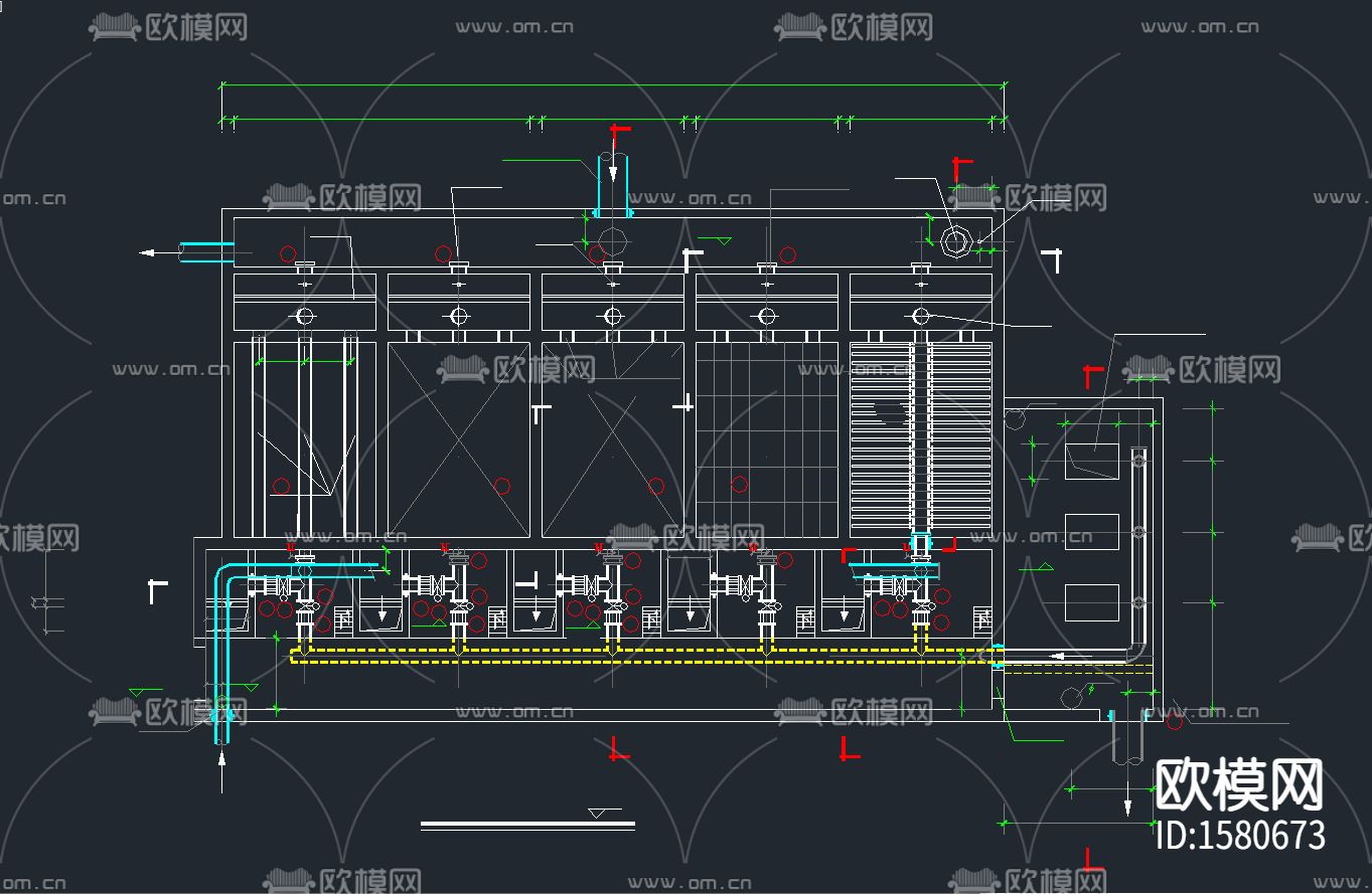 污水处理节点大样下载（渲染图5）
