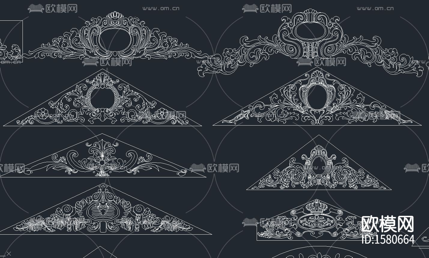 大理石花纹石材线条cad图库下载（渲染图1）