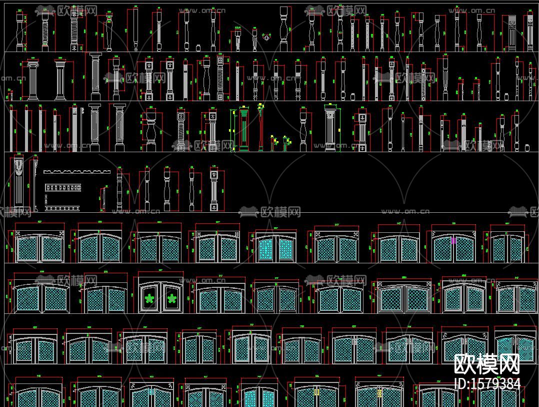 厨房卫生间器具cad图库下载（渲染图6）