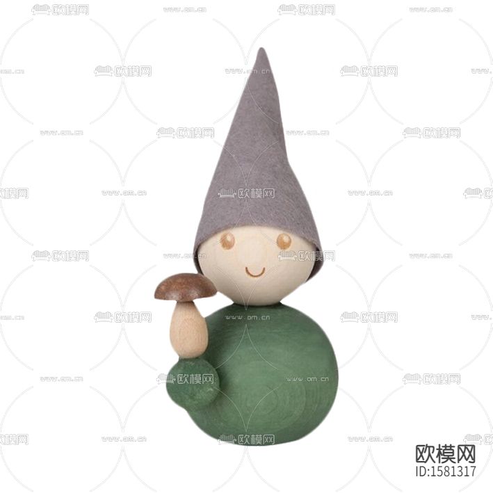 北欧简约实木小精灵摆件下载