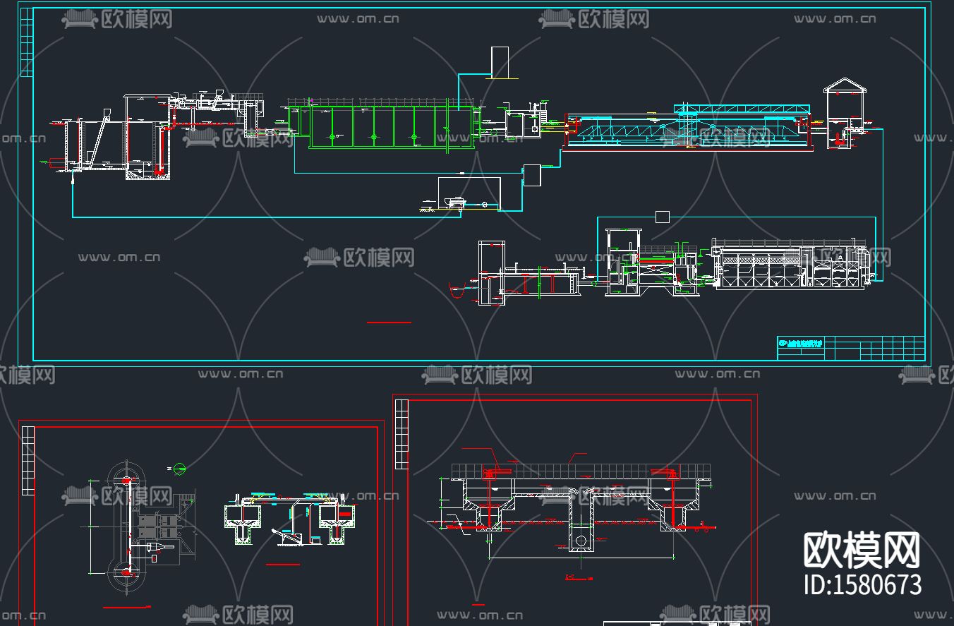污水处理节点大样下载（渲染图2）