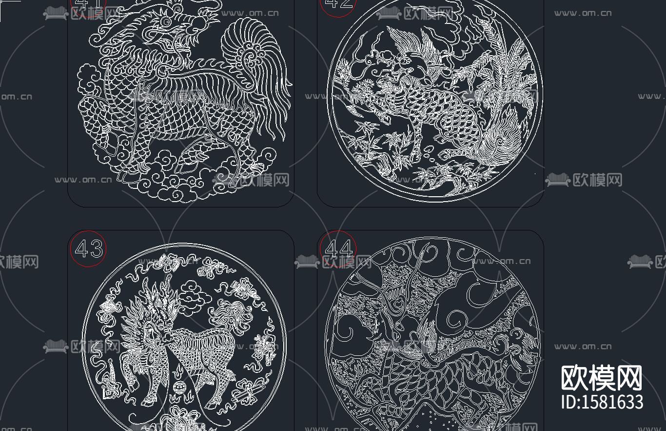 麒麟貔貅cad图库下载（渲染图9）