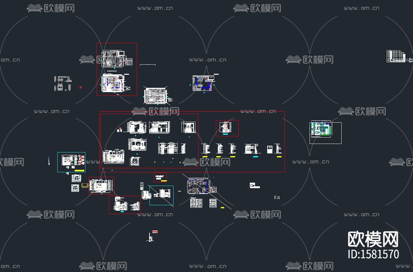 化妆品展柜节点大样下载（渲染图7）