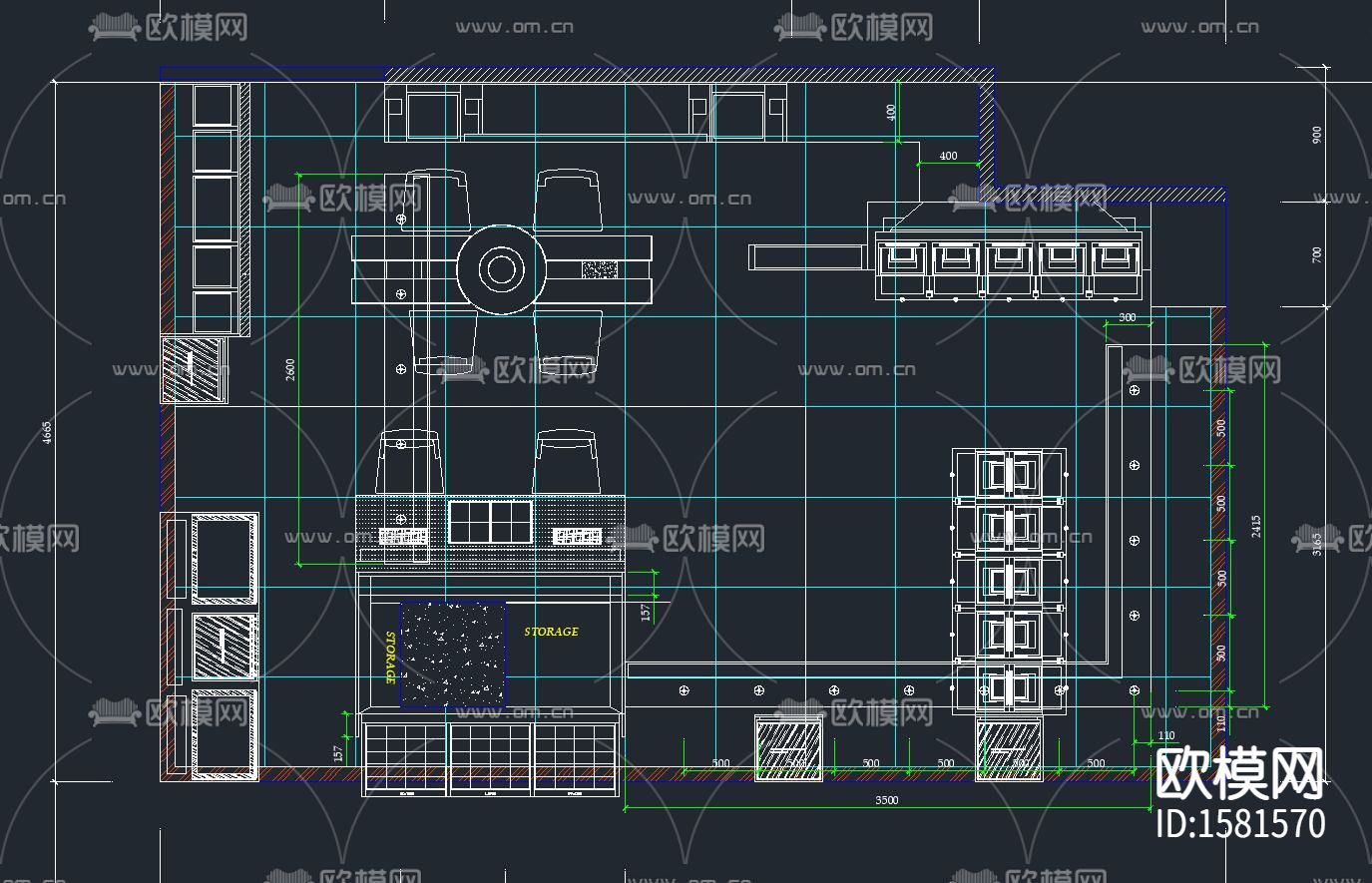 化妆品展柜节点大样下载（渲染图1）