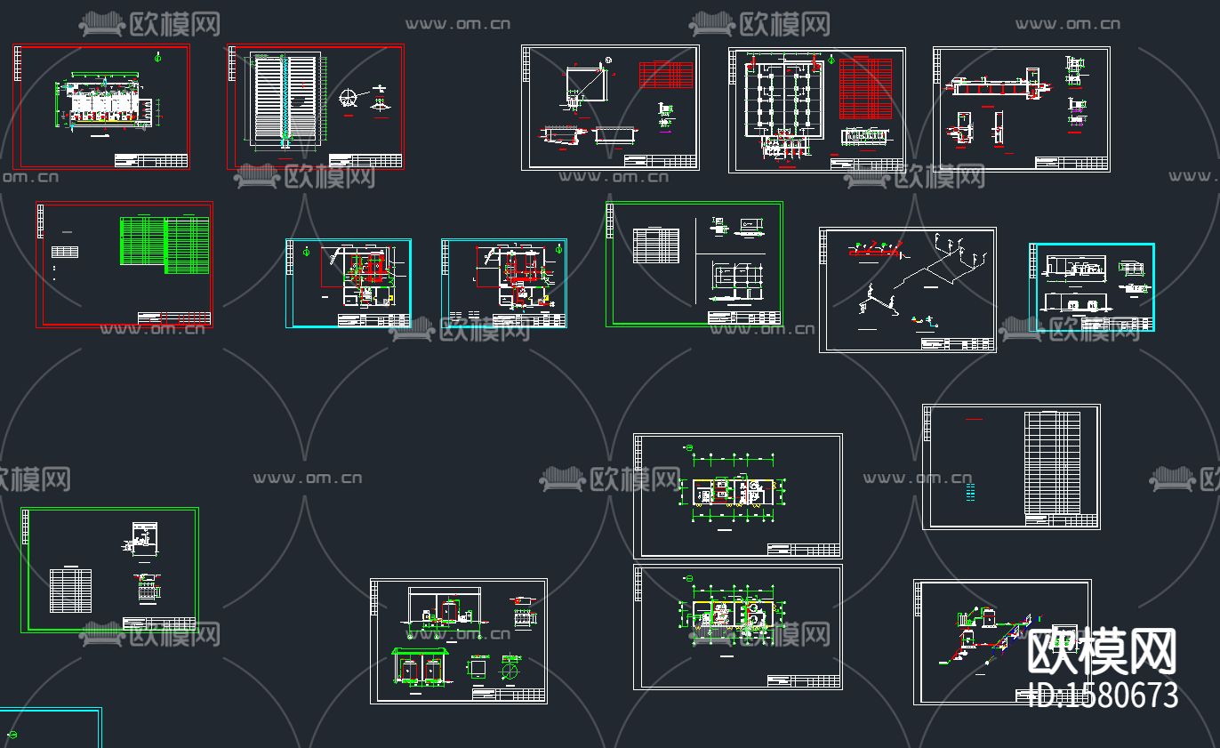 污水处理节点大样下载（渲染图6）