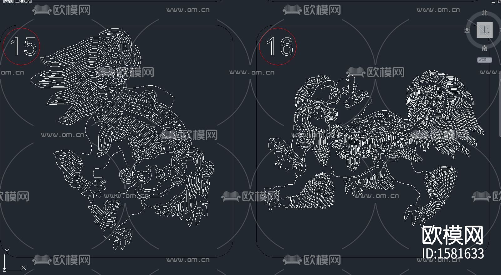 麒麟貔貅cad图库下载（渲染图2）