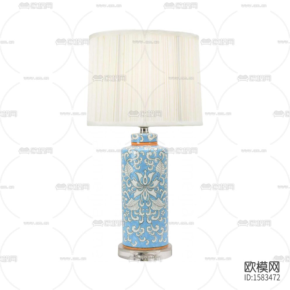 简欧创意手绘陶瓷台灯下载