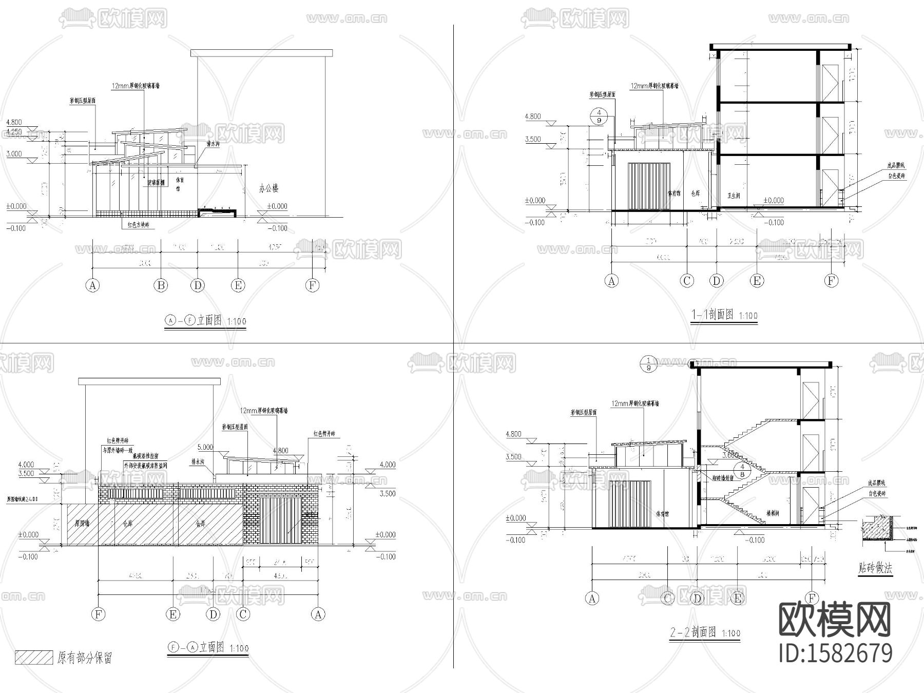 体育馆cad施工图下载（渲染图6）