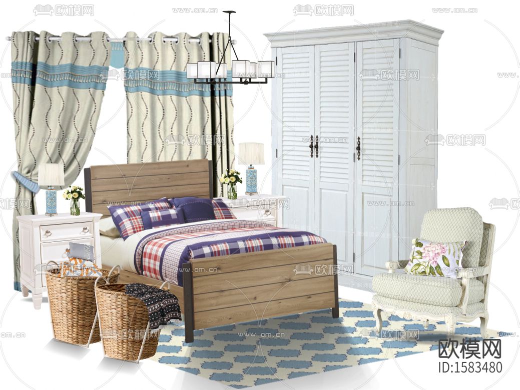 美式田园复古怀旧儿童房