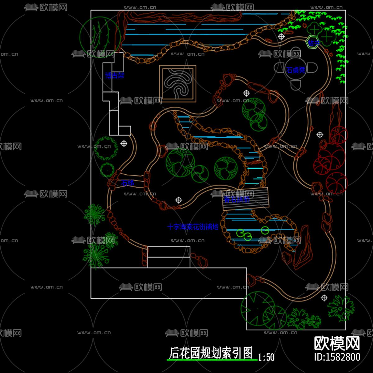 后花园规划cad施工图下载