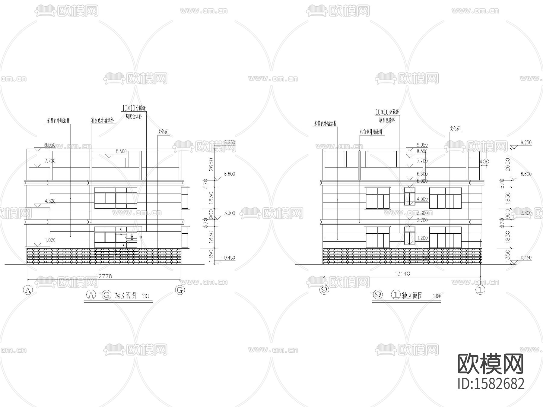 自建房cad施工图下载（渲染图6）