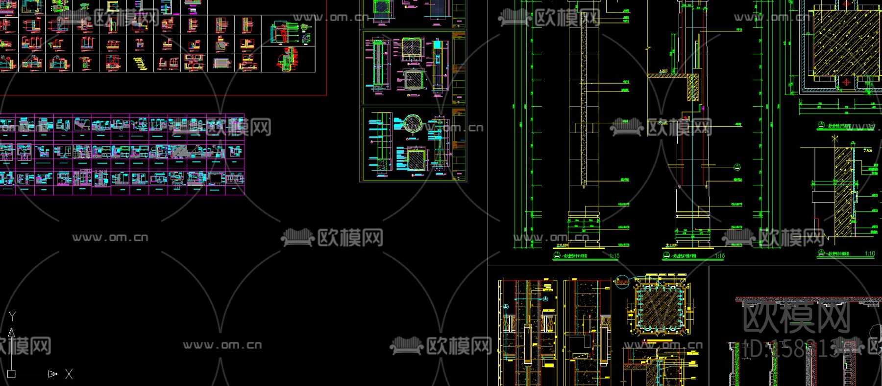 100多个室内节点cad图库下载（渲染图2）