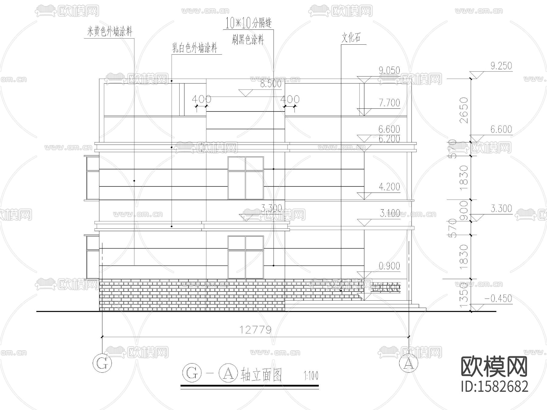 自建房cad施工图下载（渲染图5）