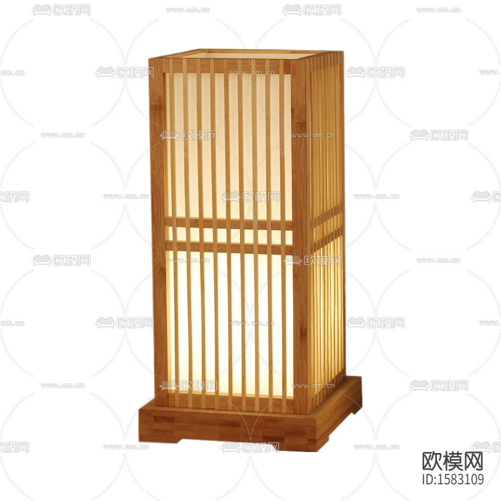 日式禅意竹制台灯下载