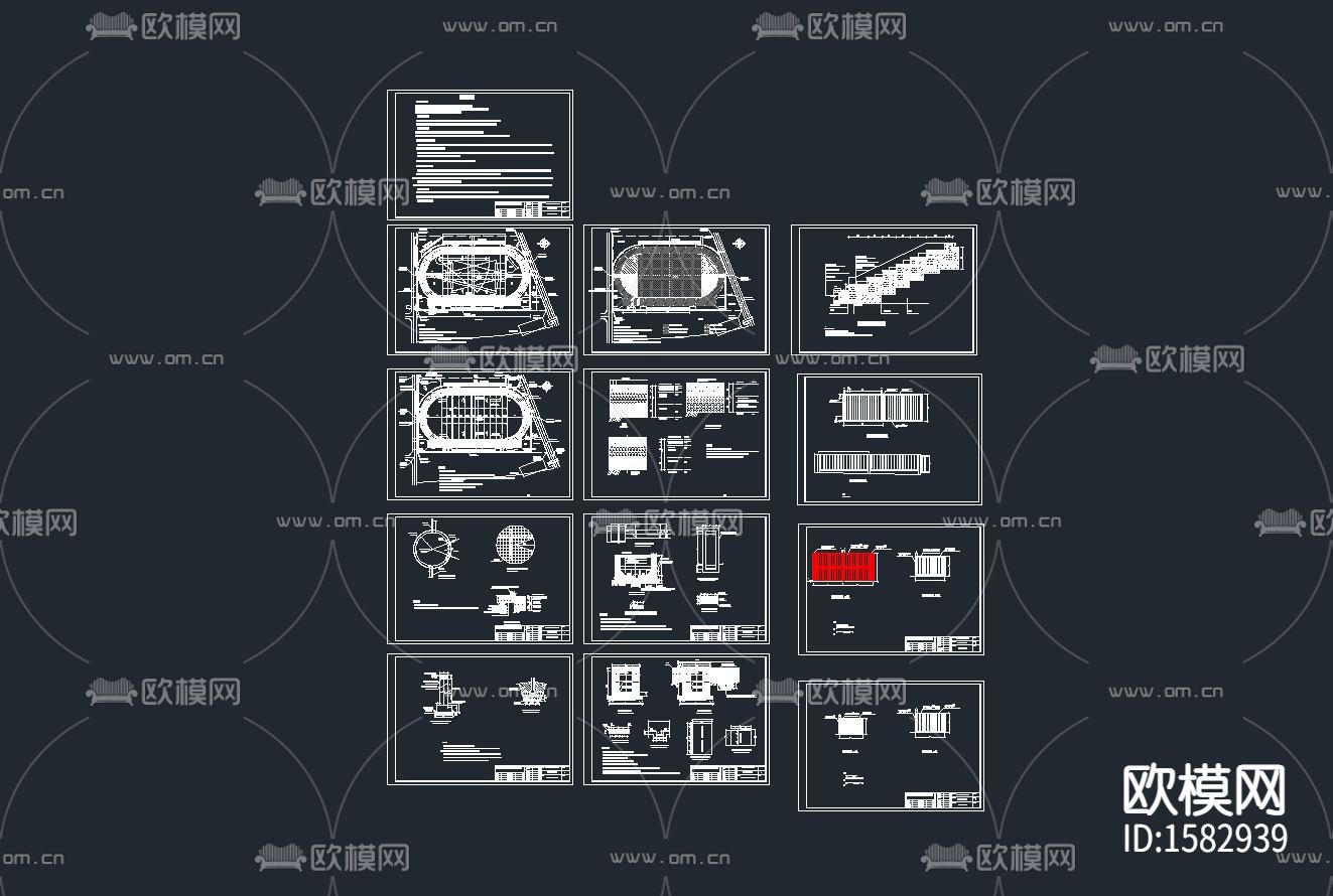 塑胶田径场建筑cad施工图下载（渲染图4）