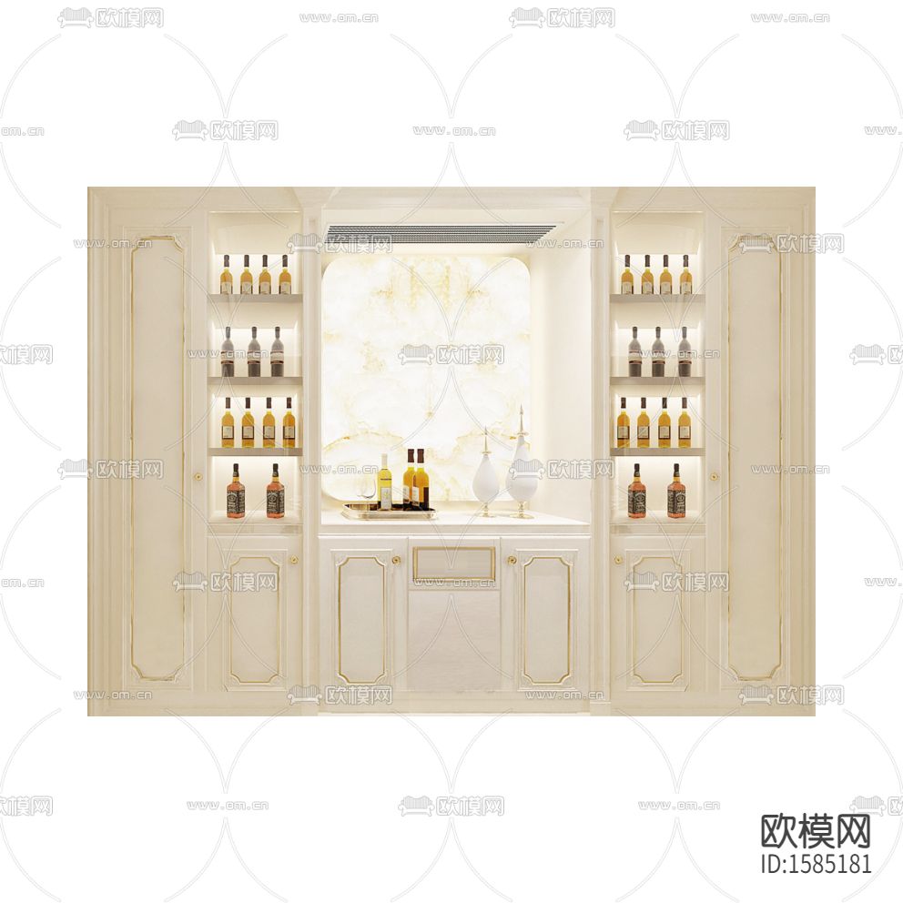 欧式古典大理石装饰酒柜下载