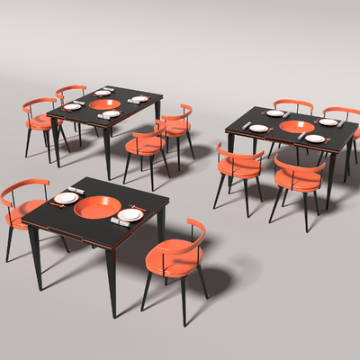 火锅餐桌3d模型下载