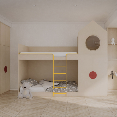  现代高低床儿童房su模型 