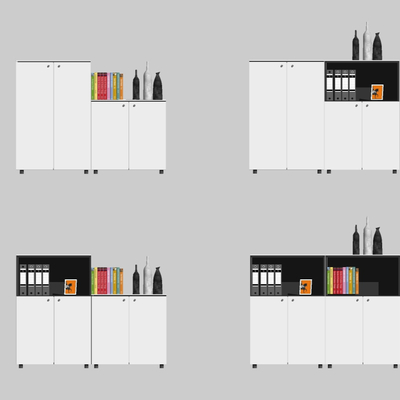  现代文件柜su模型 