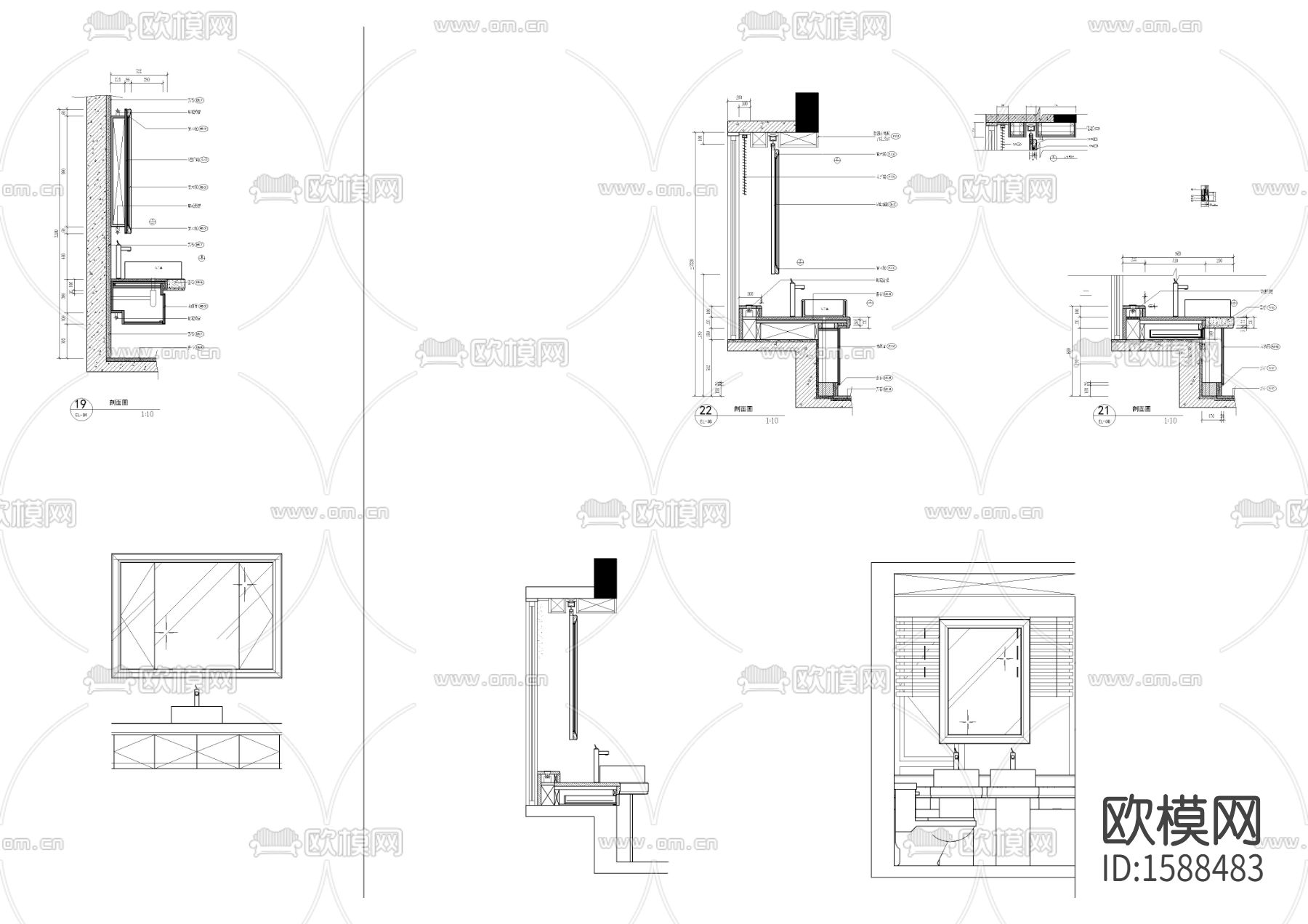 卫生间节点大样下载（渲染图3）