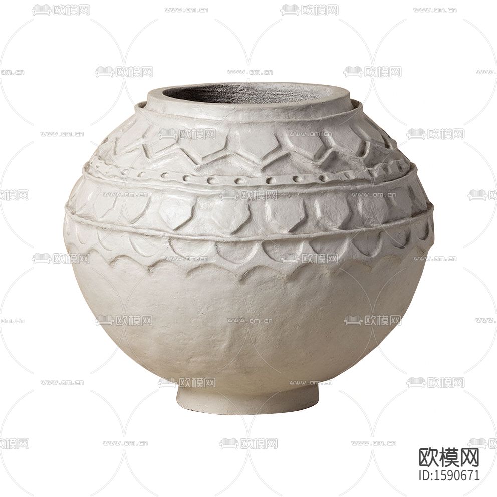 北欧简约陶瓷雕花花瓶下载