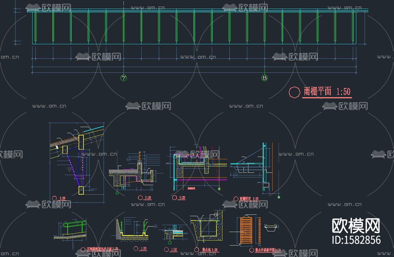 篮球馆建筑cad施工图下载（渲染图4）