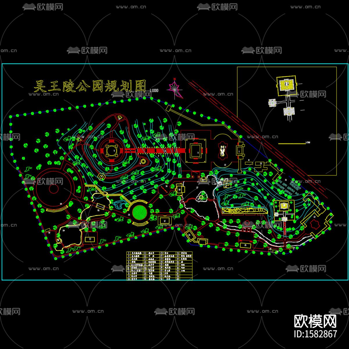 景点规划cad平面图下载