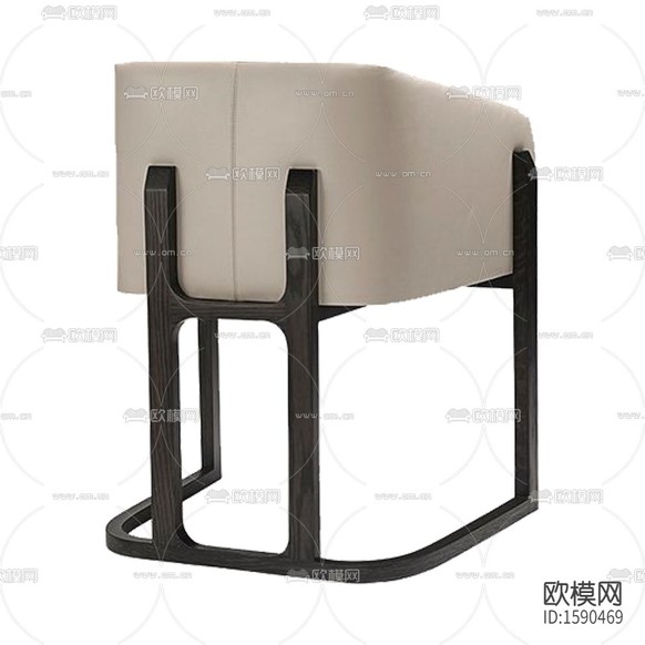 现代简约实木皮革休闲椅下载