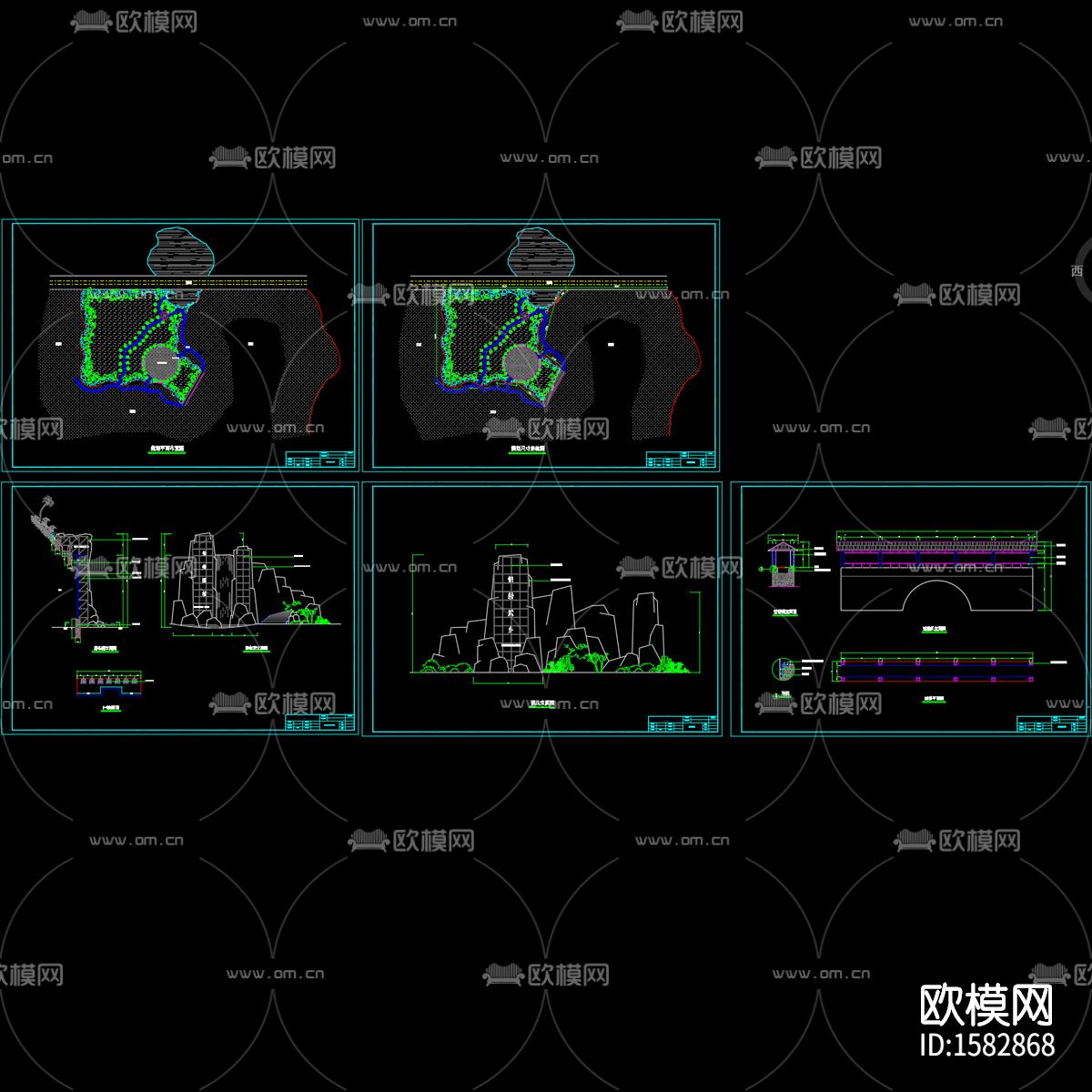 景点规划cad平面图下载