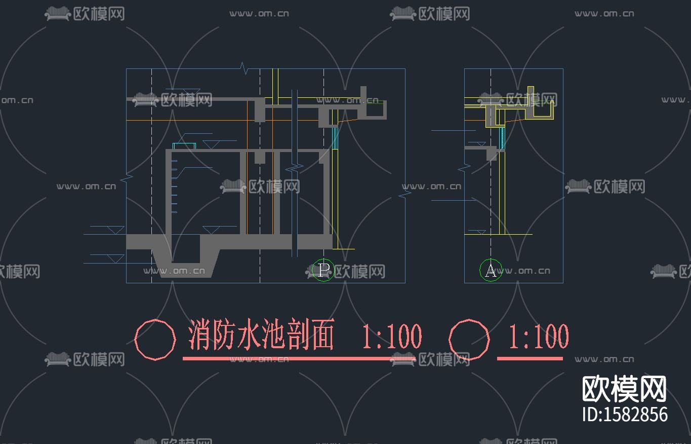 篮球馆建筑cad施工图下载（渲染图3）