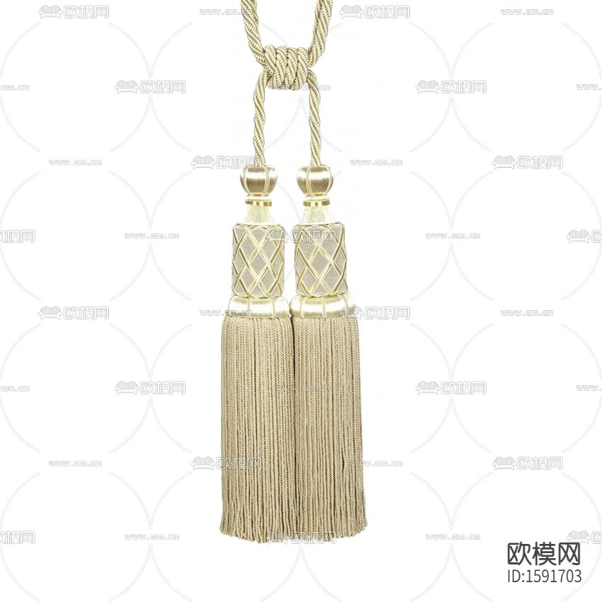 简欧绳编窗帘绑绳挂穗