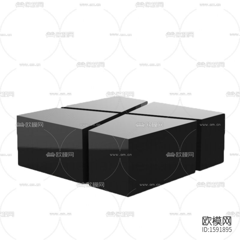 现代简约黑色实木烤漆茶几下载