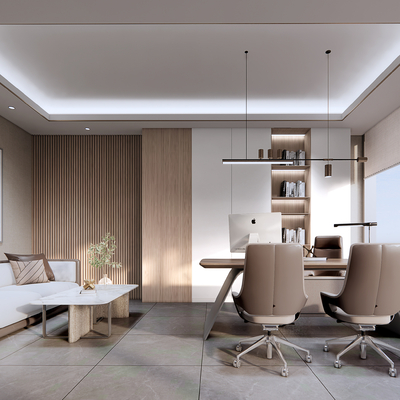  现代经理办公室su模型 