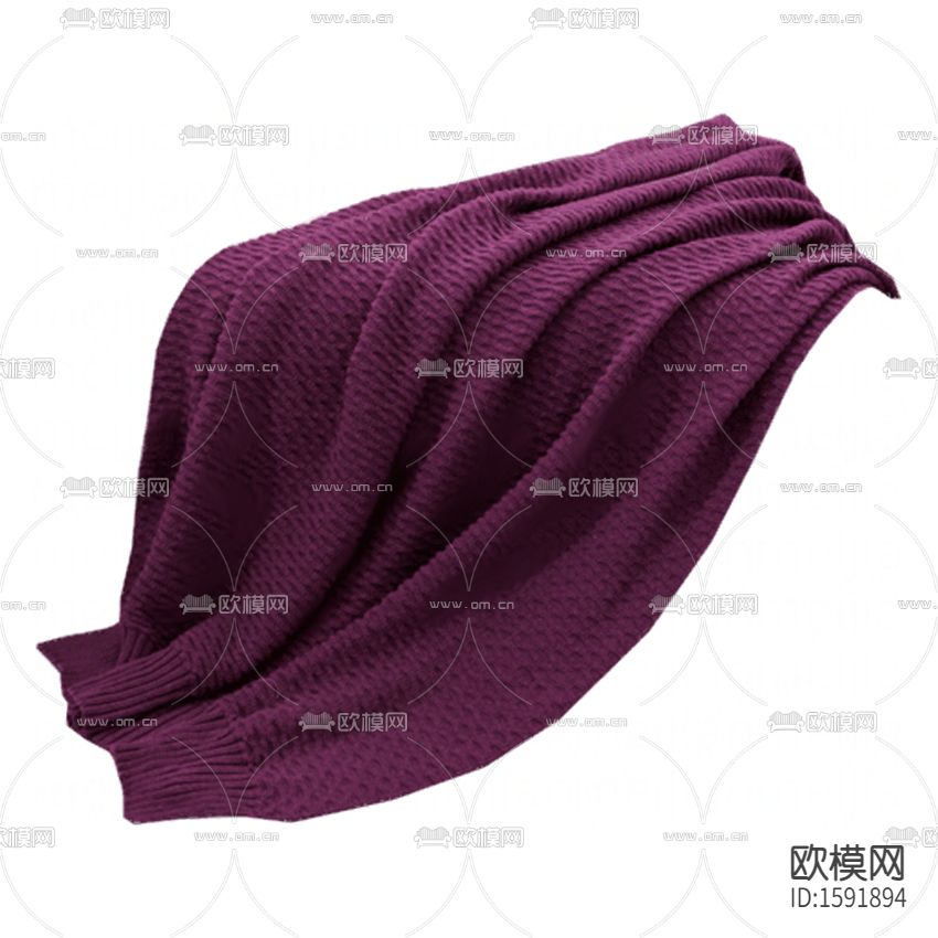 现代简约紫色布艺搭巾下载