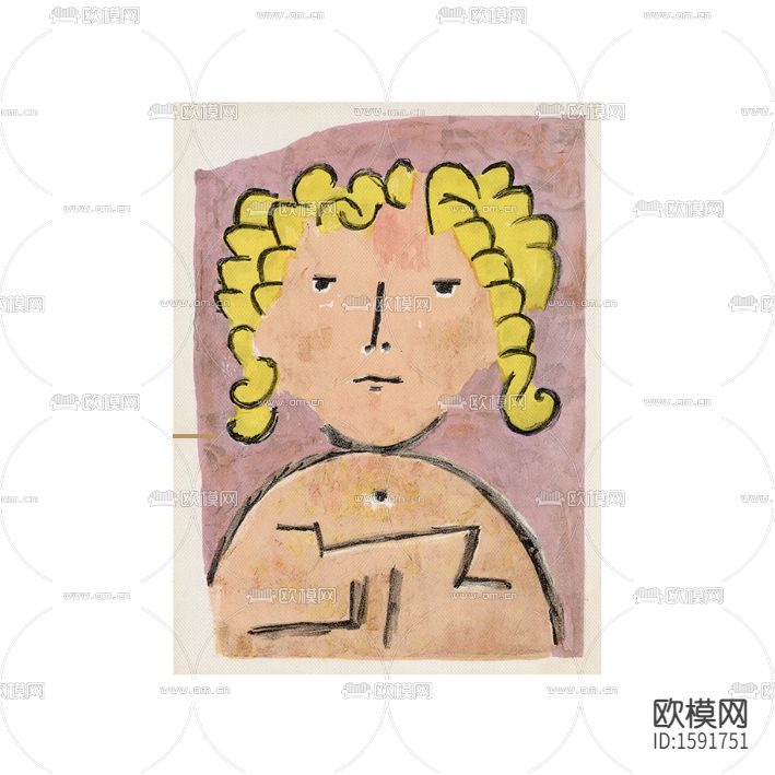 现代创意简笔人物装饰画下载