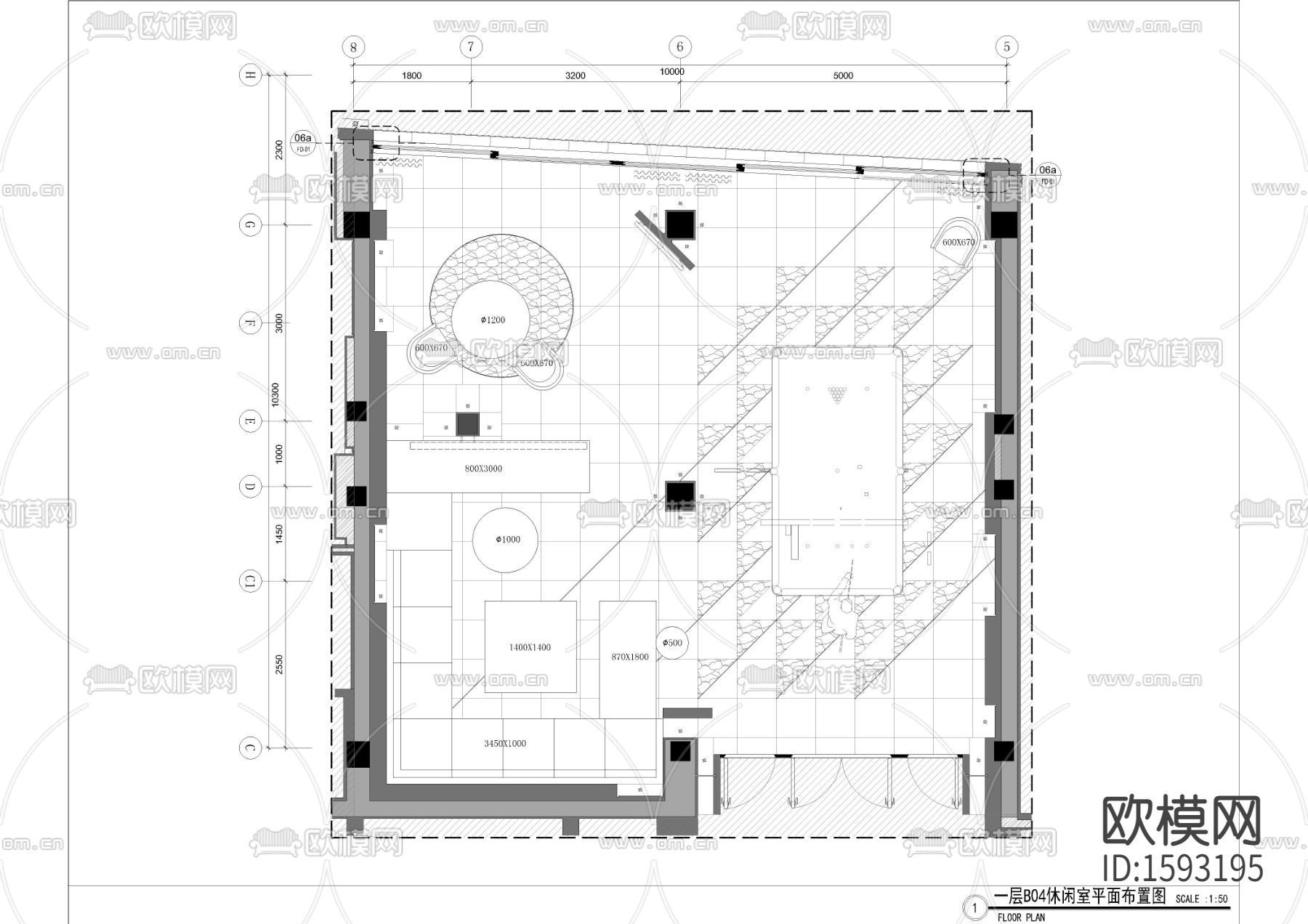 住宅休闲室节点大样下载（渲染图1）
