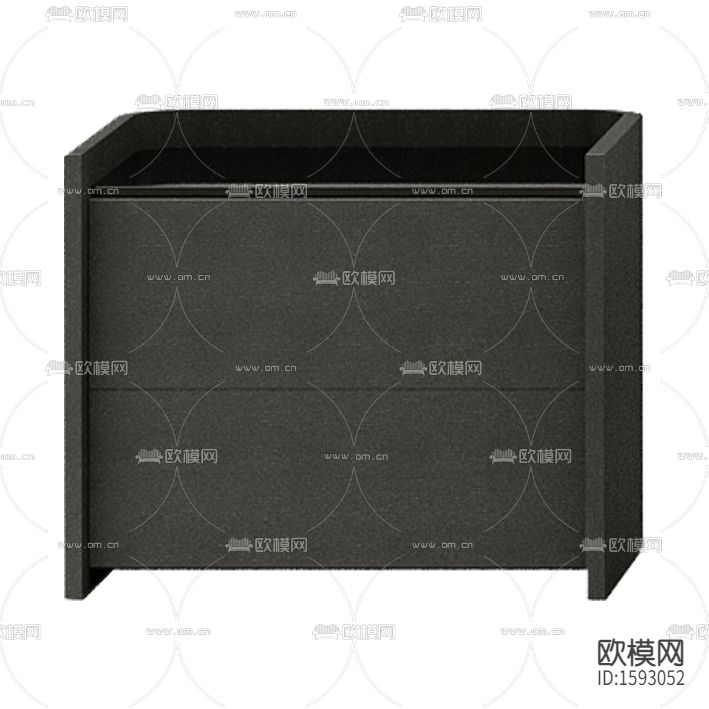 现代简约黑色实木床头柜