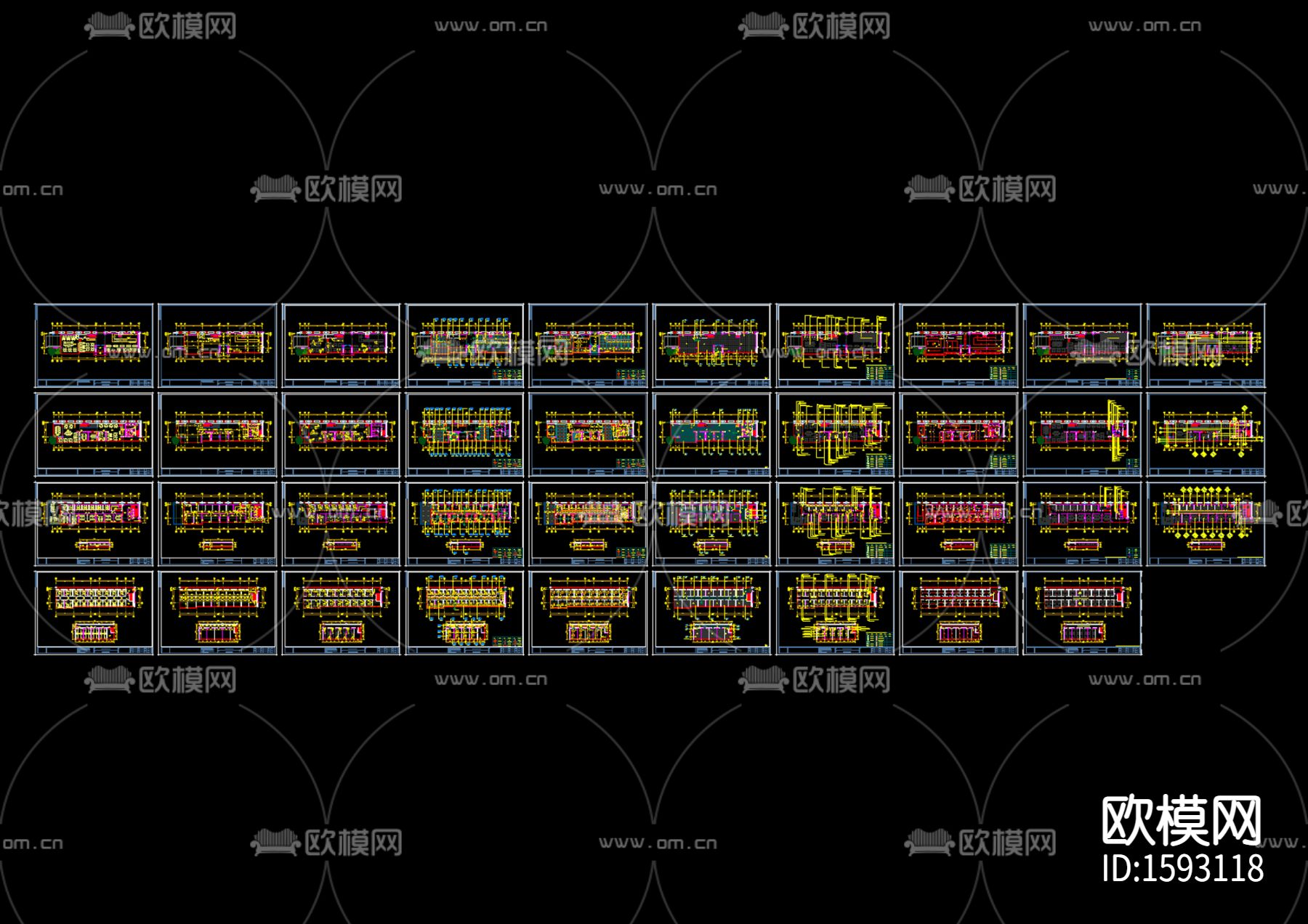 咖啡厅cad施工图下载（渲染图6）