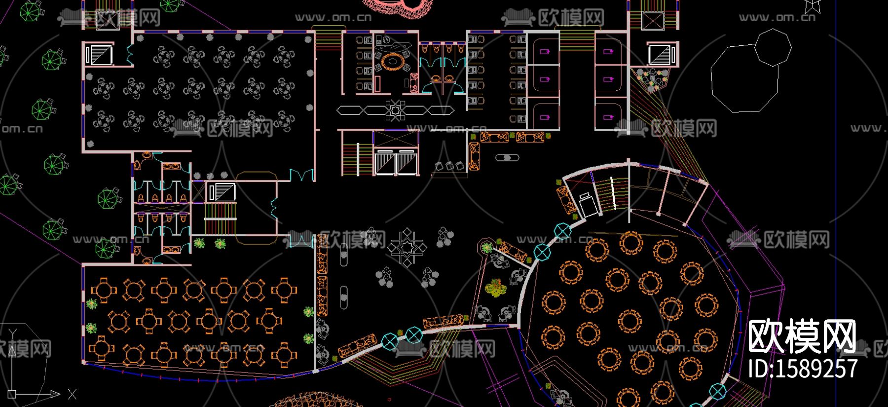 健身房平面图下载（渲染图3）