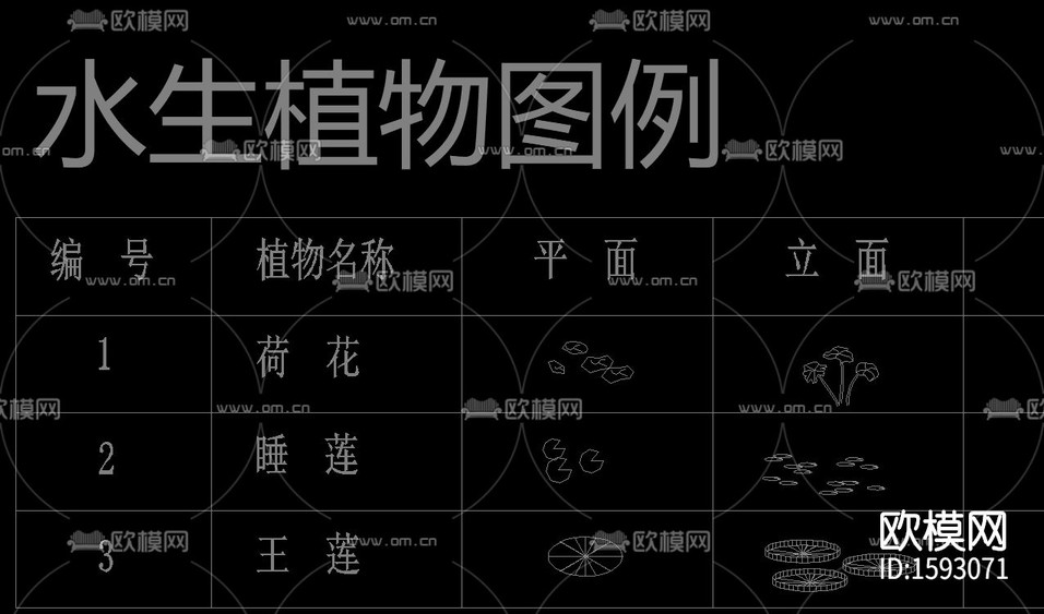 植物立面cad图库下载(渲染图7)
