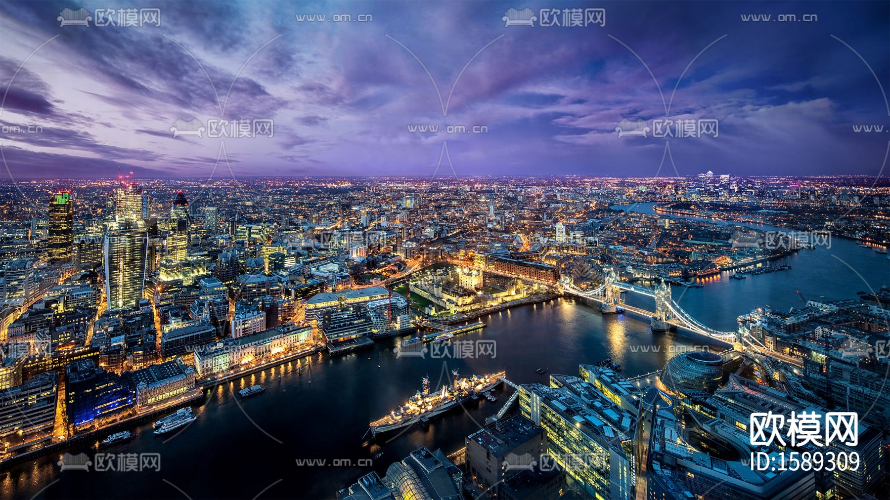 城市夜景贴图下载