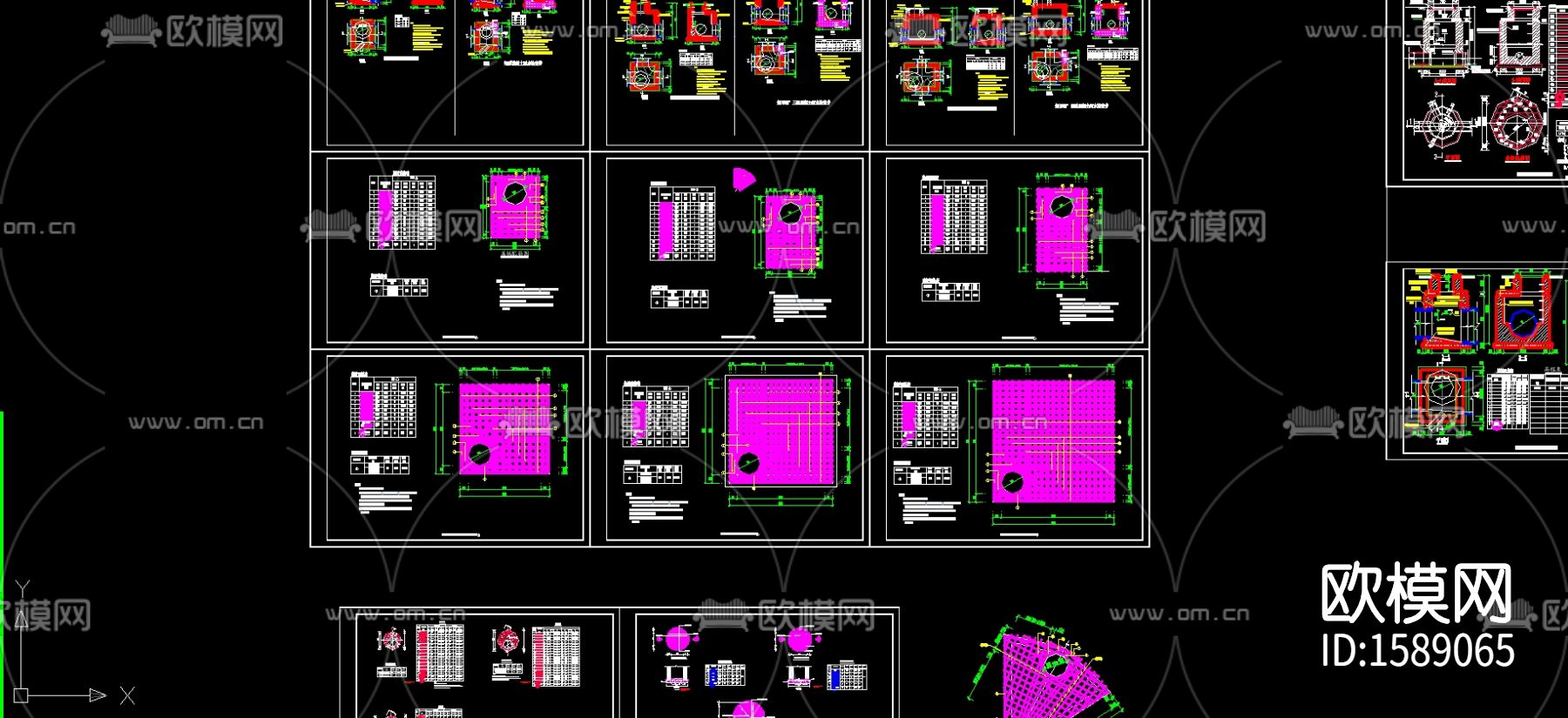 雨水污水检查井节点大样下载（渲染图2）