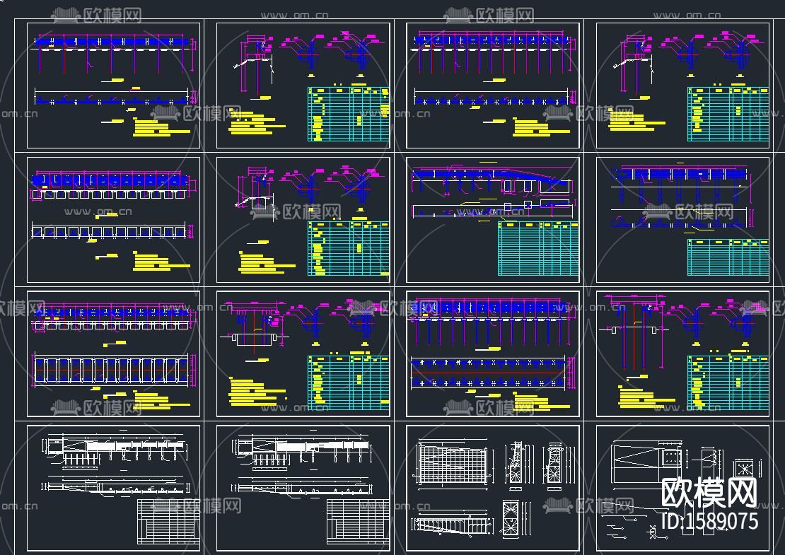 护栏节点大样下载（渲染图1）
