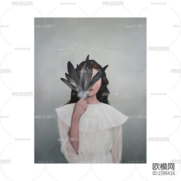 現(xiàn)代時(shí)尚創(chuàng)意少女人像油畫下載