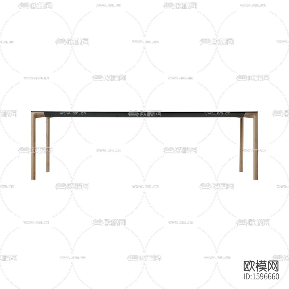 北欧简约创意实木拼色餐桌