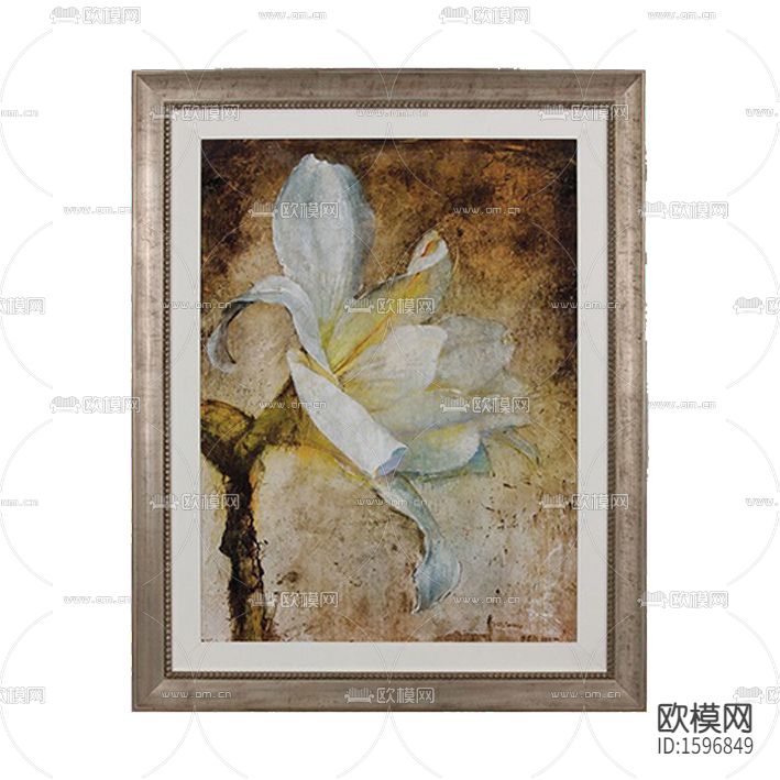 欧式古典实木雕花画框手绘花艺油画下载