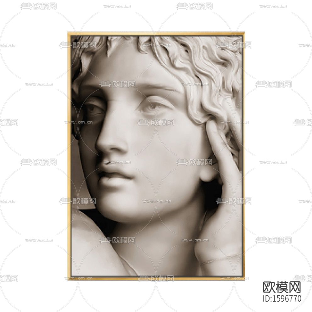 现代简约创意维纳斯石膏线装饰画下载