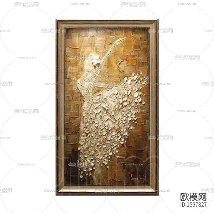 简欧创意立体颜料装饰画下载