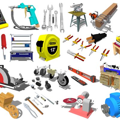  现代五金工具su模型 